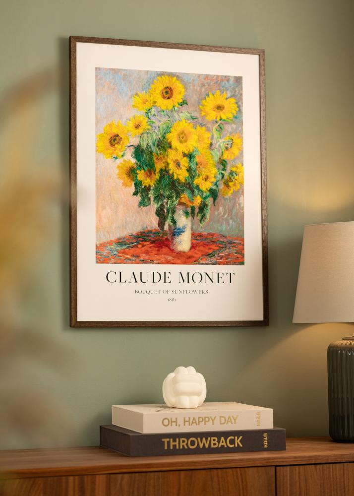 Kader Ares Walnuss 28x35 cm - Passe-partout wäiss 18x25 cm