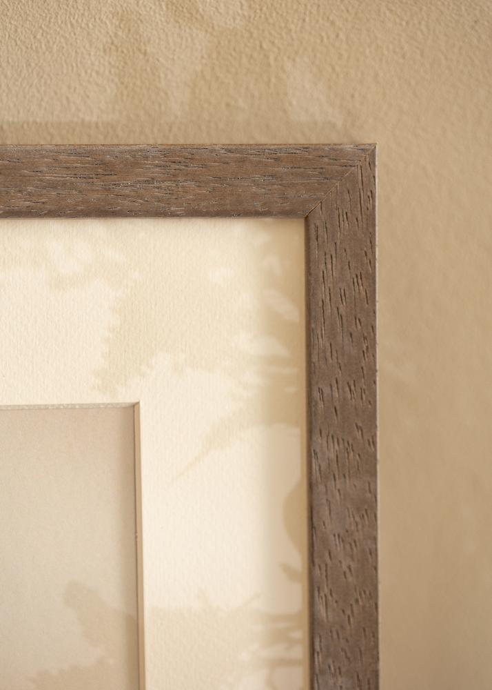 Kader Hermes gro 60x60 cm - Passe-partout wäiss 50x50 cm