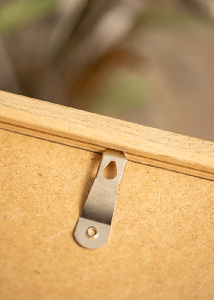 Kader Hermes Natierlech Eich 70x90 cm - Passe-partout wäiss 24x32 inches