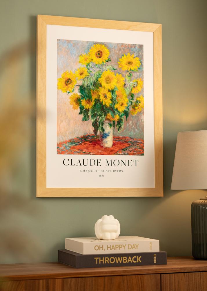 Kader Juno hëlze 40x50 cm - Passe-partout wäiss 30x38 cm