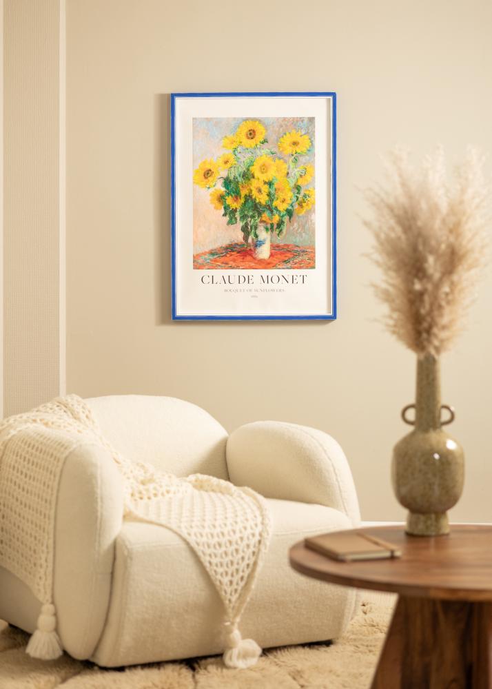 Kader Diana Blo 50x70 cm - Passe-partout wäiss 33x56 cm