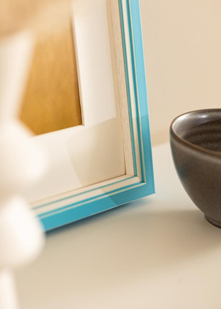 Kader Diana hell blo 30x40 cm - Passe-partout wäiss 8x12 inches