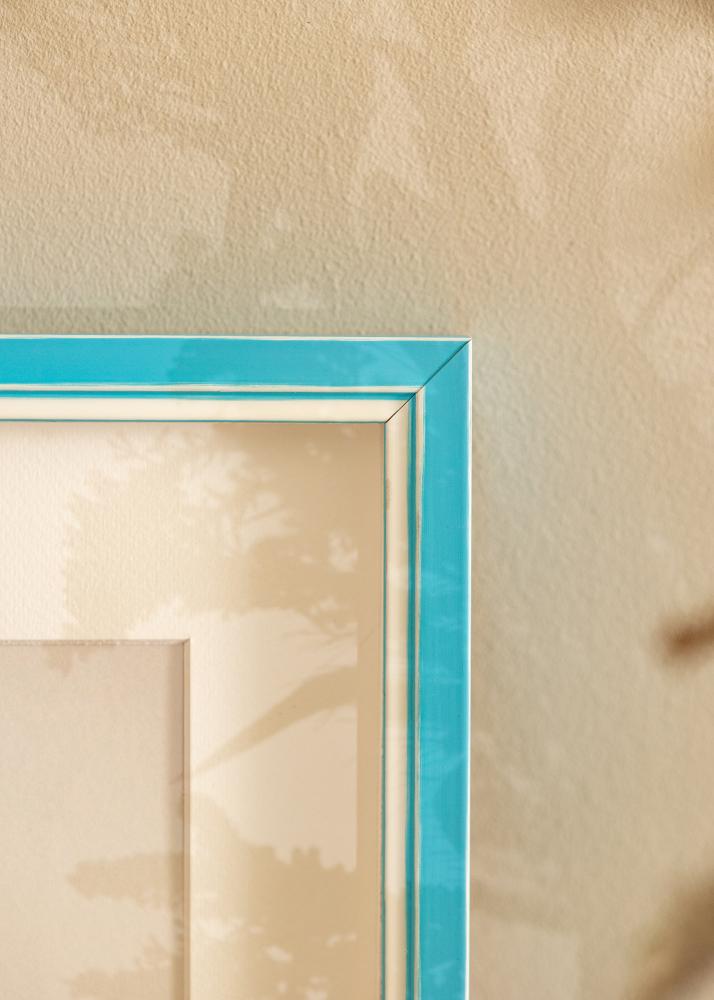 Kader Diana hell blo 30x40 cm - Passe-partout wäiss 8x12 inches