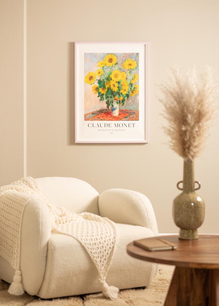 Kader Diana Rosa 20x30 cm - Passe-partout wäiss 10x21 cm