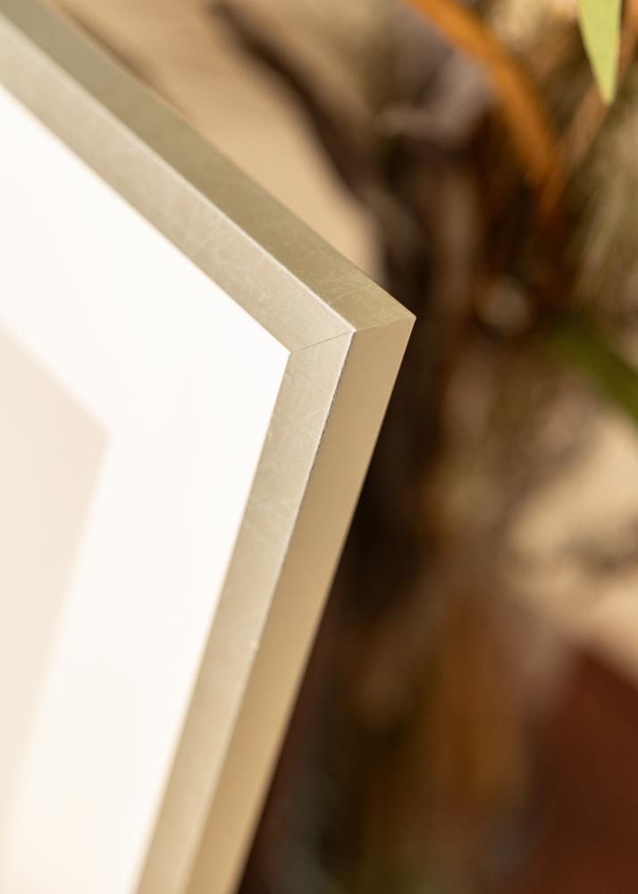 Kader Minerva Sëlwer 30x40 cm - Passe-partout wäiss 20x28 cm