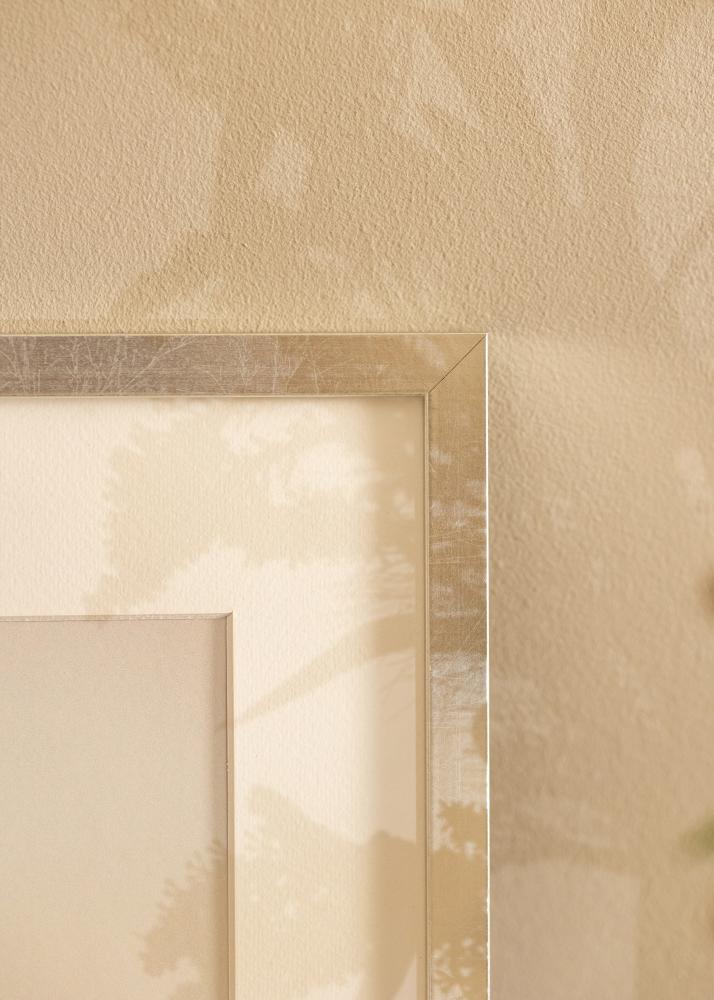 Kader Minerva Sëlwer 30x40 cm - Passe-partout wäiss 20x28 cm