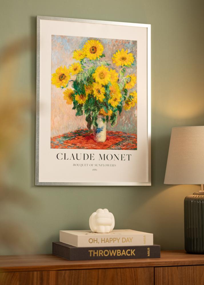 Kader Minerva Sëlwer 30x40 cm - Passe-partout wäiss 20x28 cm