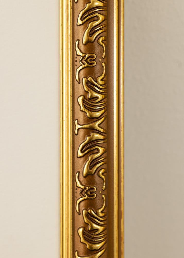 Kader Swirl Gull 50x70 cm - Passe-partout wäiss 40x60 cm