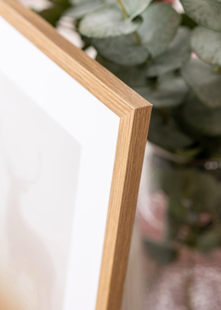 Kader Modern Teak 50x70 cm - Passe-partout wäiss 42x59,4 cm