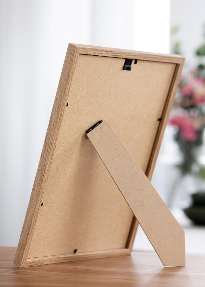 Kader Modern Teak 20x30 cm - Passe-partout wäiss 10x21 cm