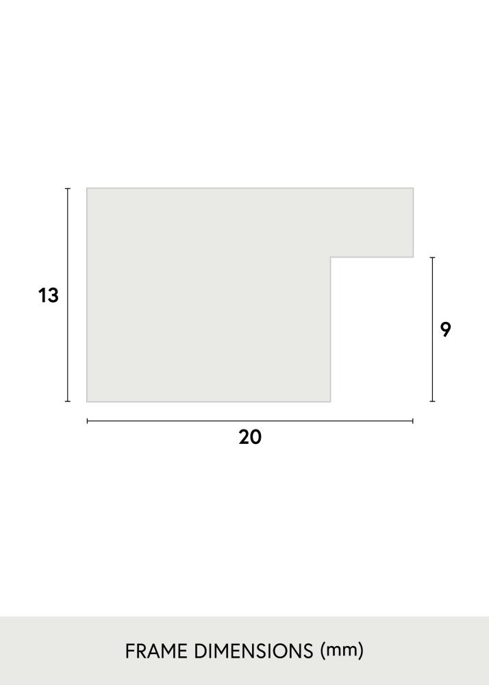 Cadre Jämtland Verre Acrylique Noir 27x48 cm