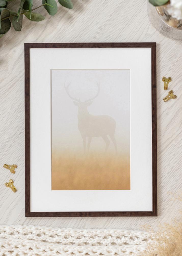 Cadre Galant Verre acrylique Noyer 50x70 cm