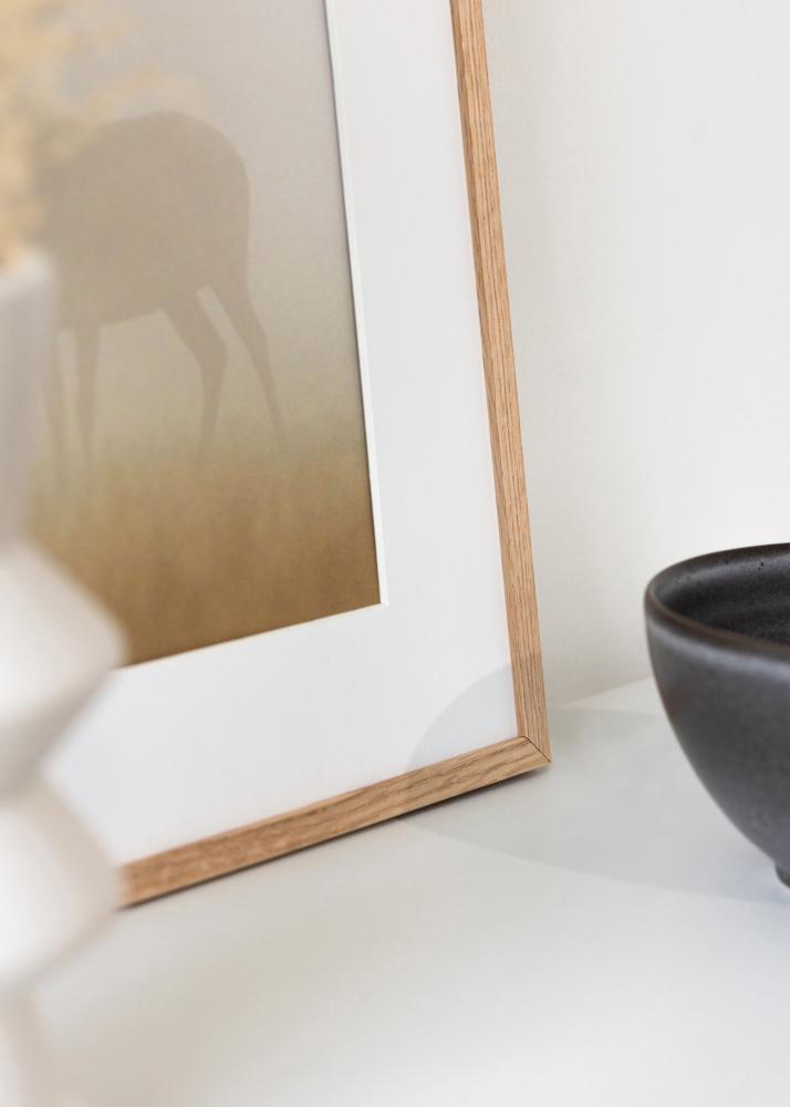 Cadre Mince Chêne Verre Acrylique 30x40 cm