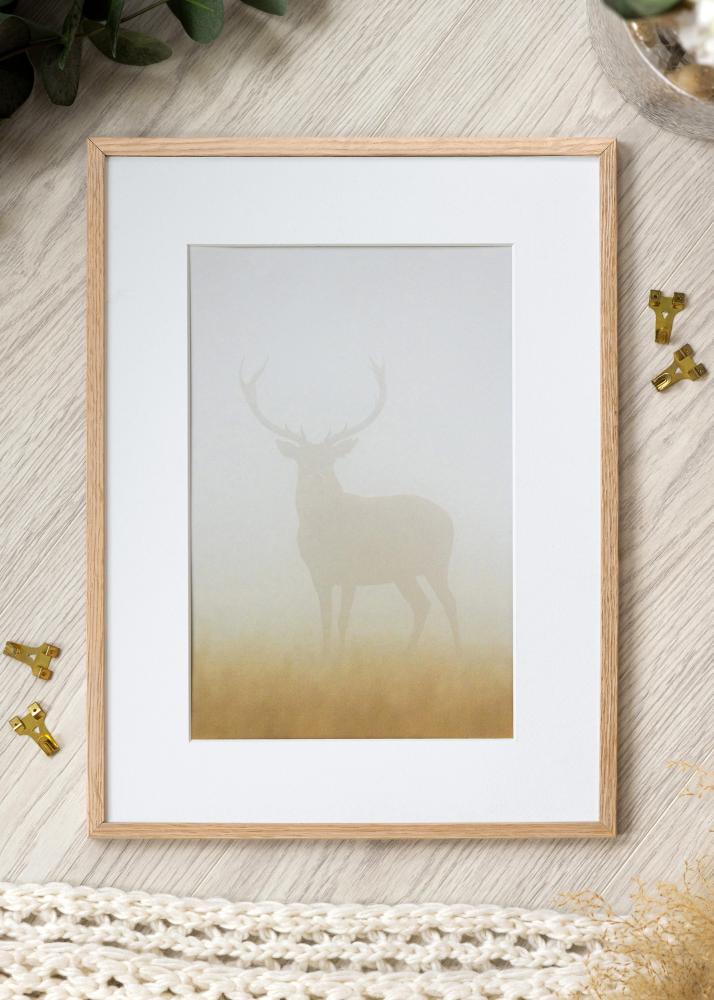 Cadre Mince Chêne Verre Acrylique 30x40 cm