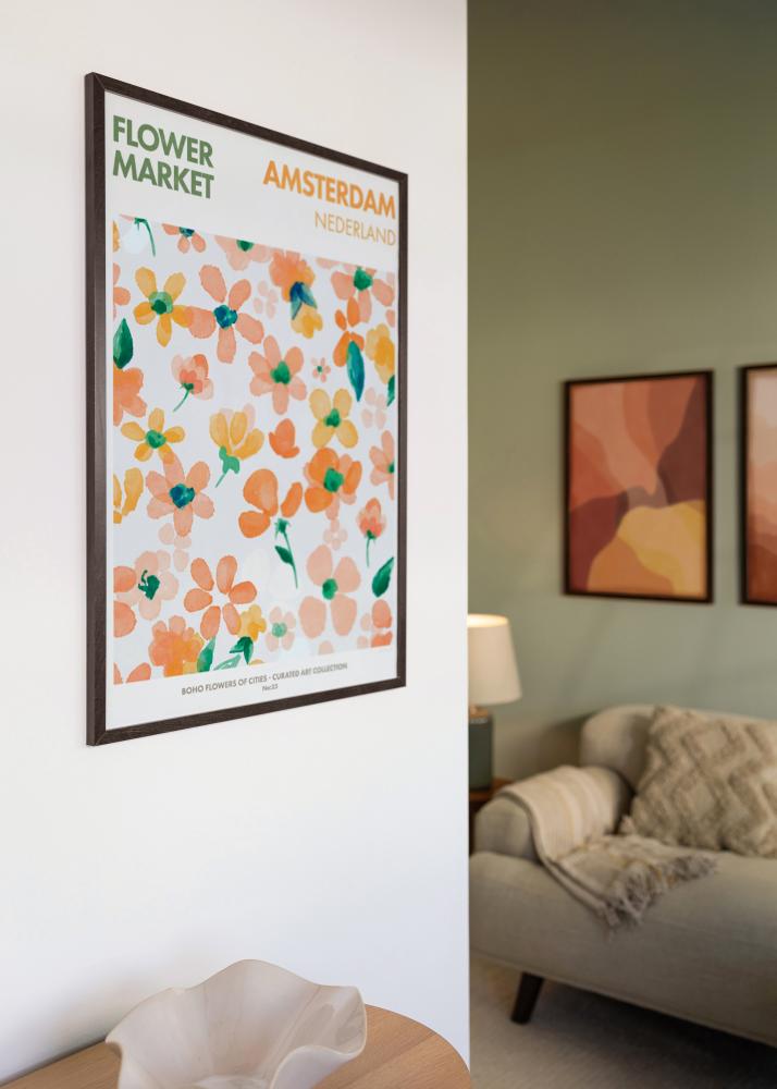 Cadre Trendy Verre Acrylique Noyer 30x30 cm