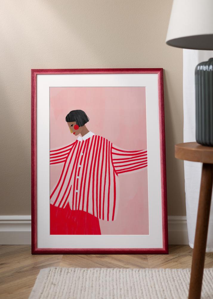 Cadre Cornwall Verre Acrylique Rouge Foncé 40x50 cm