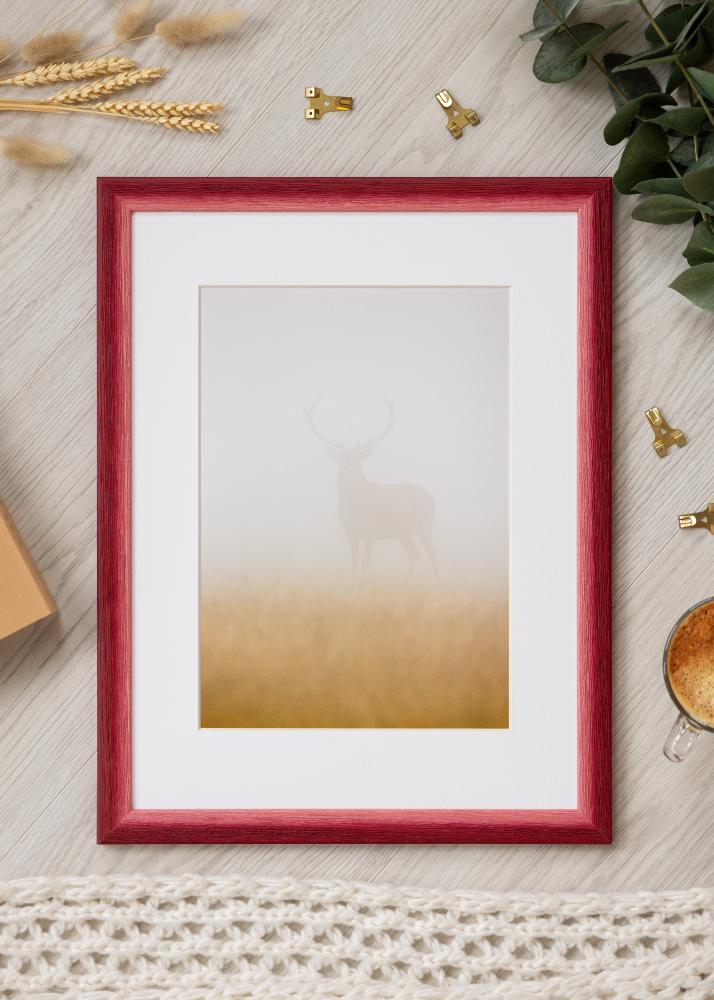 Cadre Cornwall Verre Acrylique Rouge Foncé 40x50 cm