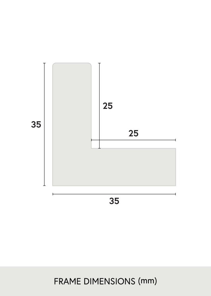 Cadre Sussex Verre Acrylique Noir/Argent 30x30 cm