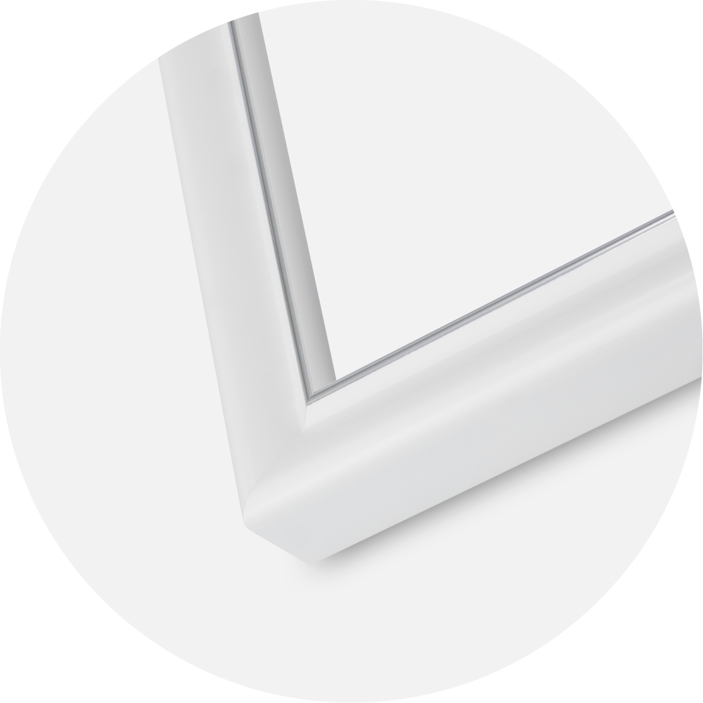 Cadre Canterbury Verre Acrylique Blanc 21x29,7 cm (A4)