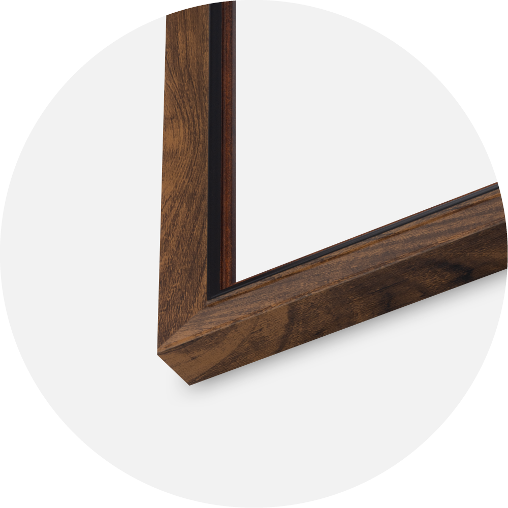 Cadre Obsidian Verre Acrylique Noyer 40x40 cm