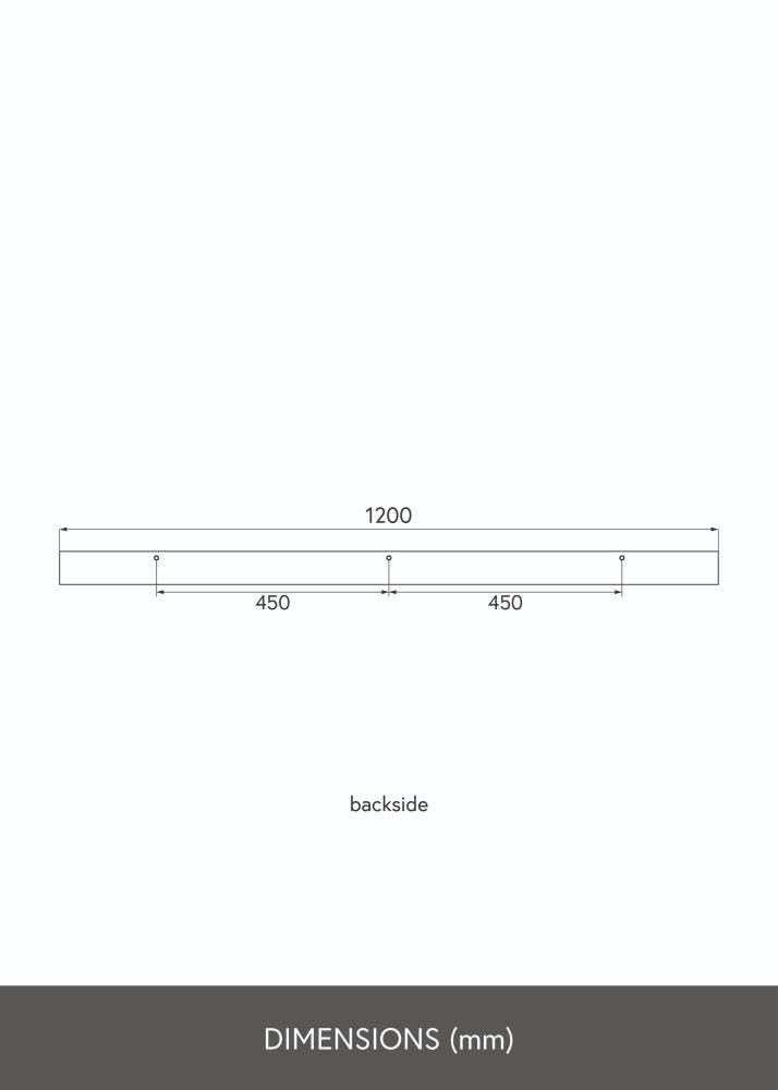 KAILA Étagère photo Chêne 120 cm