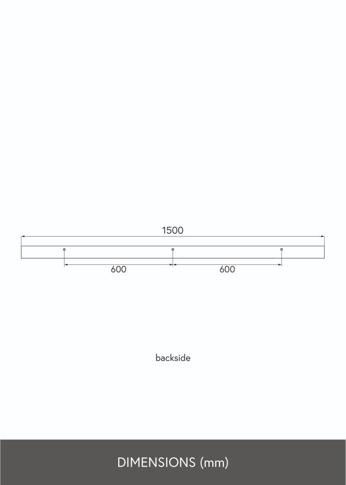 KAILA Étagère Tableau Chêne 150 cm