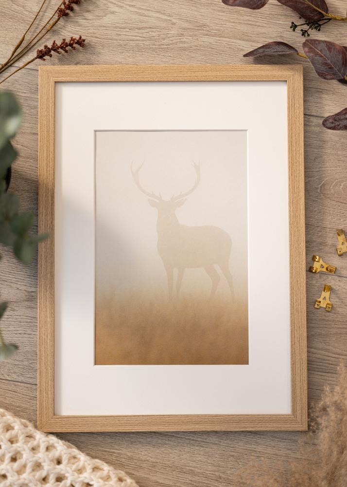 Kader Deco eich 70x70 cm - Passe-partout wäiss 24x24 inches