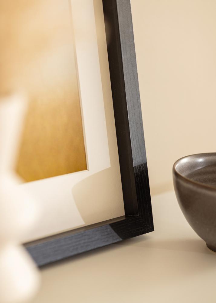 BGA Kader Boîte schwaarz 40x50 cm - Passe-partout wäiss 29,7x42 cm