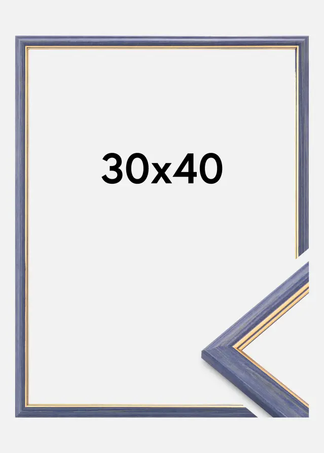 Cadre Claudia Verre acrylique Bleu 30x40 cm