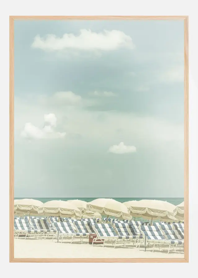 Vintage beach scene Poster