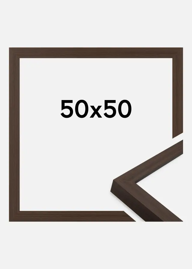 Cadre Wells Verre Acrylique Brun 50x50 cm