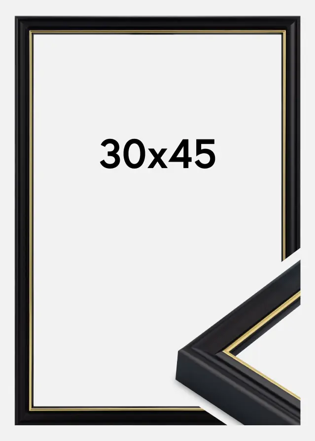 Cadre Canterbury Verre Acrylique Noir 30x45 cm