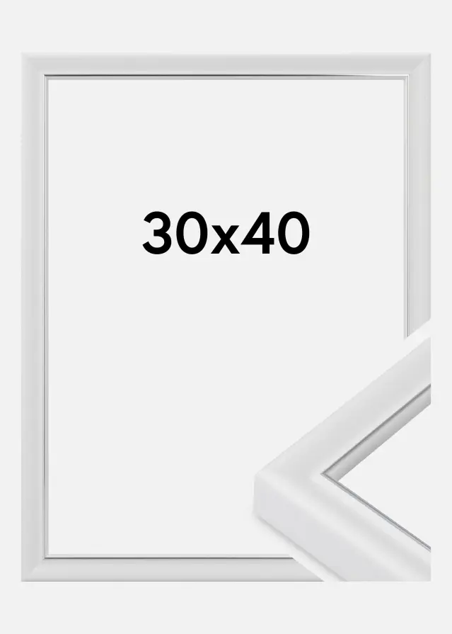 Cadre Canterbury Verre Acrylique Blanc 30x40 cm