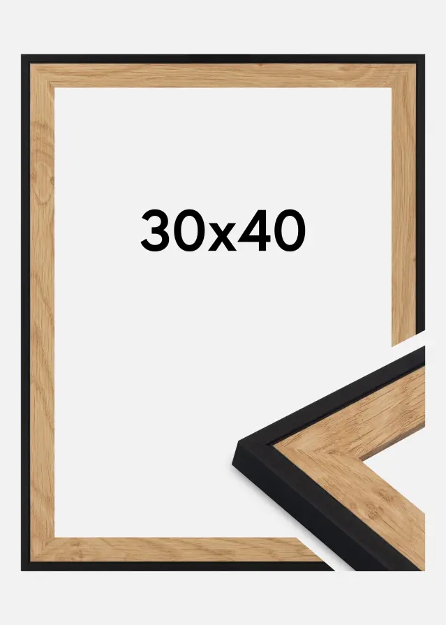 Cadre Iris Verre Acrylique Noir 30x40 cm