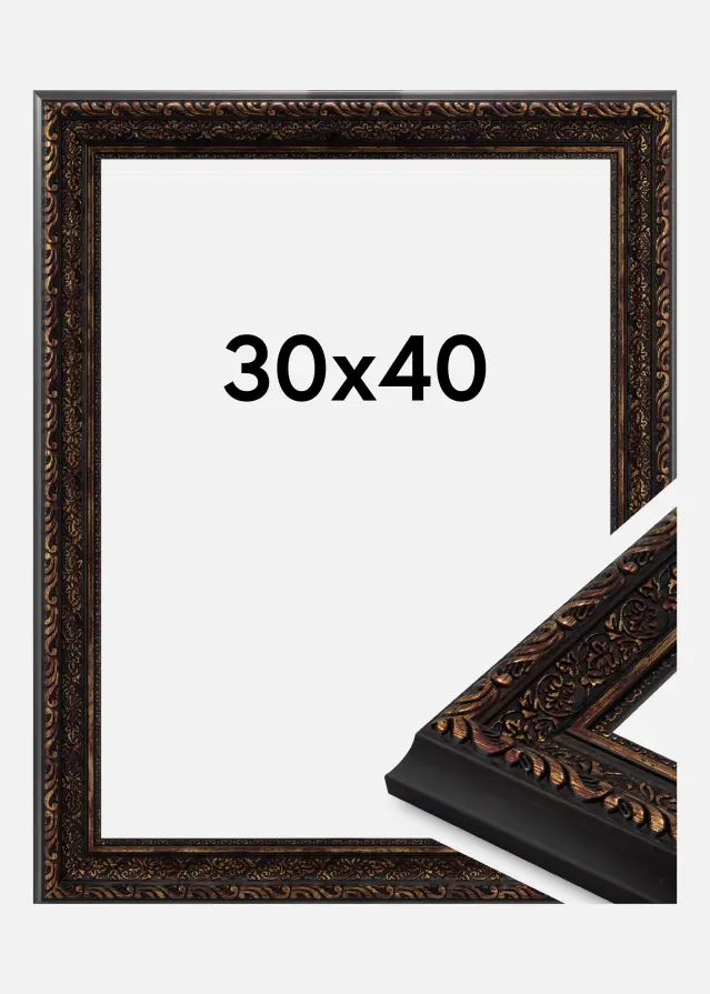 Cadre Imperial Verre Acrylique Or 30x40 cm