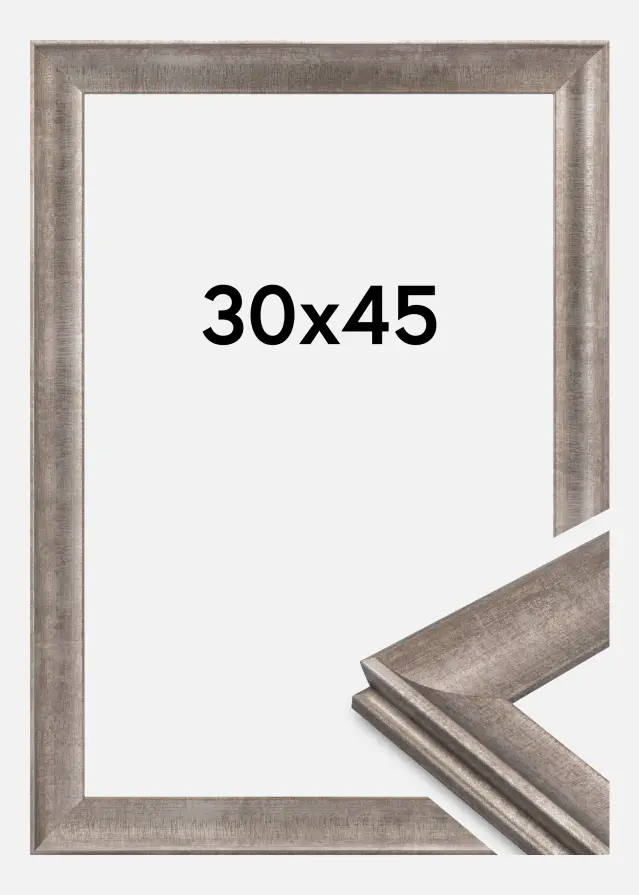 Cadre Conca Verre Acrylique Argenté 30x45 cm