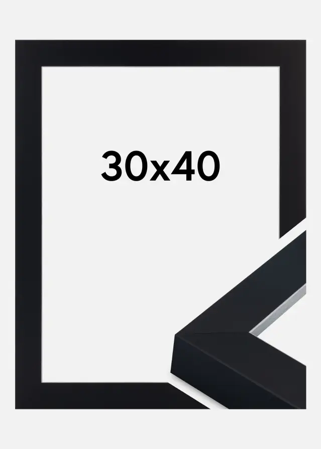 Cadre Sussex Verre Acrylique Noir/Argent 30x40 cm