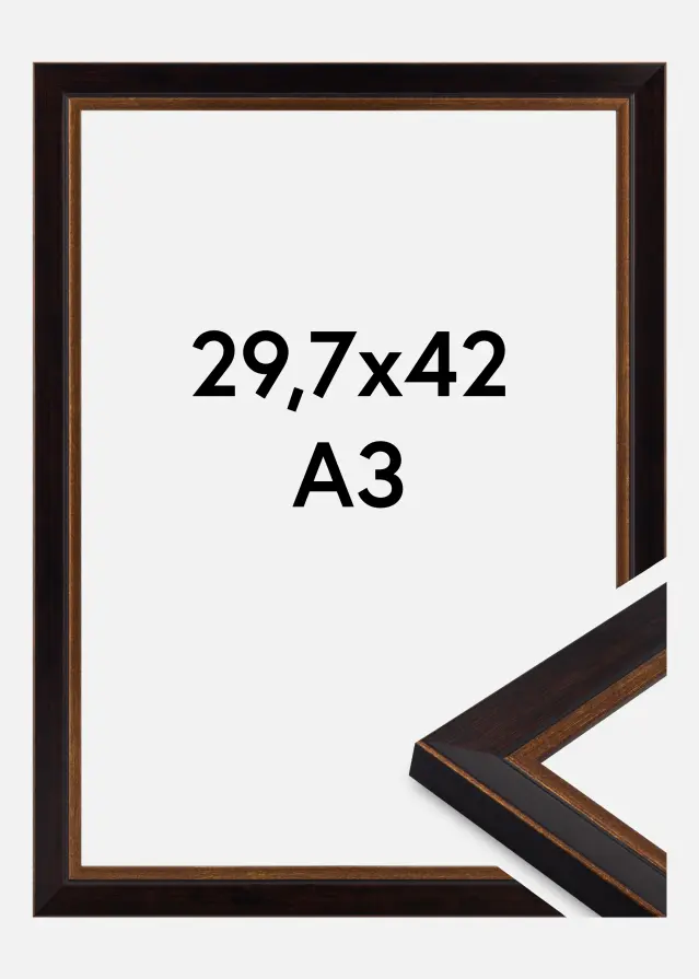 Cadre Artur Verre Acrylique Noir 29,7x42 cm (A3)