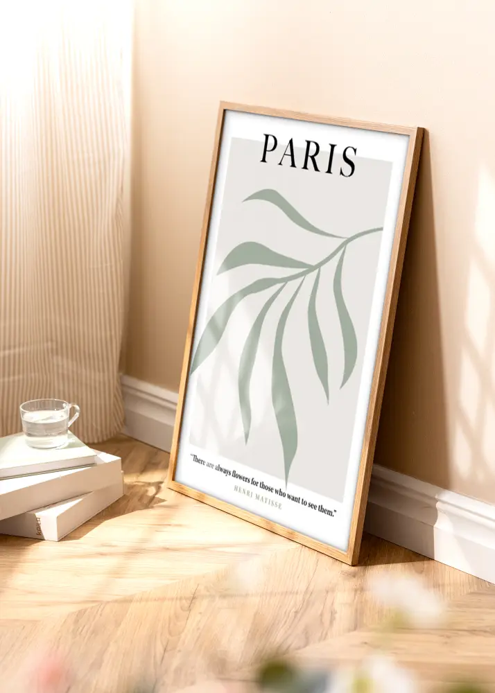 Kader Modern Teak 60x80 cm - Passe-partout wäiss 50x70 cm