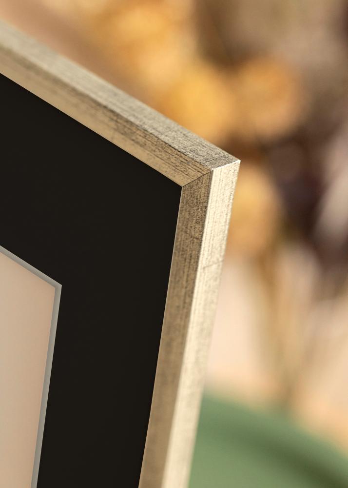 Cadre Galant Argent 40x50 cm - Passe-partout Noir 12x16 pouces