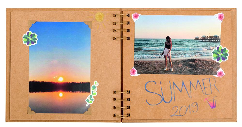 PAC Album à spirale Brun - 18x18 cm (30 Brong Säiten / 15 Feuilles)