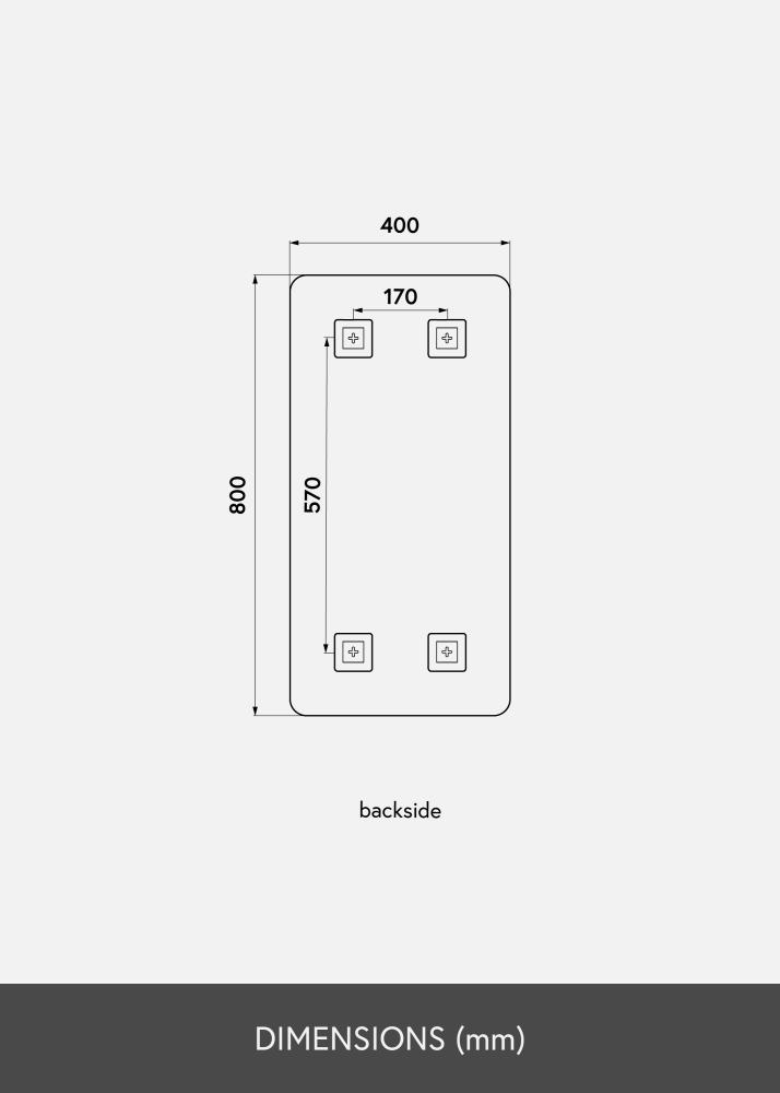KAILA Miroir Rectangle Rose Gold 40x80 cm