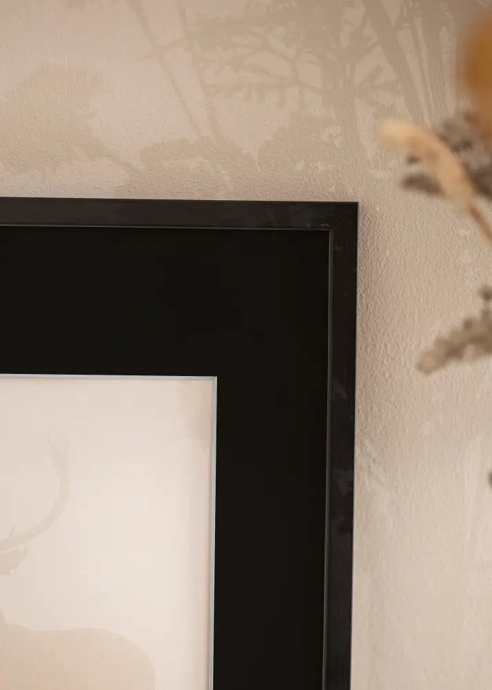 Cadre Galant Noir 50x60 cm - Passe-partout Noir 37x46 cm