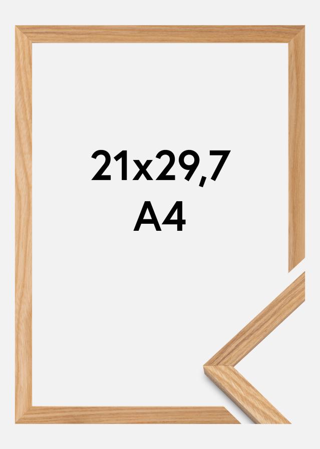 Cadre Chêne massif Verre acrylique 21x29,7 cm (A4)