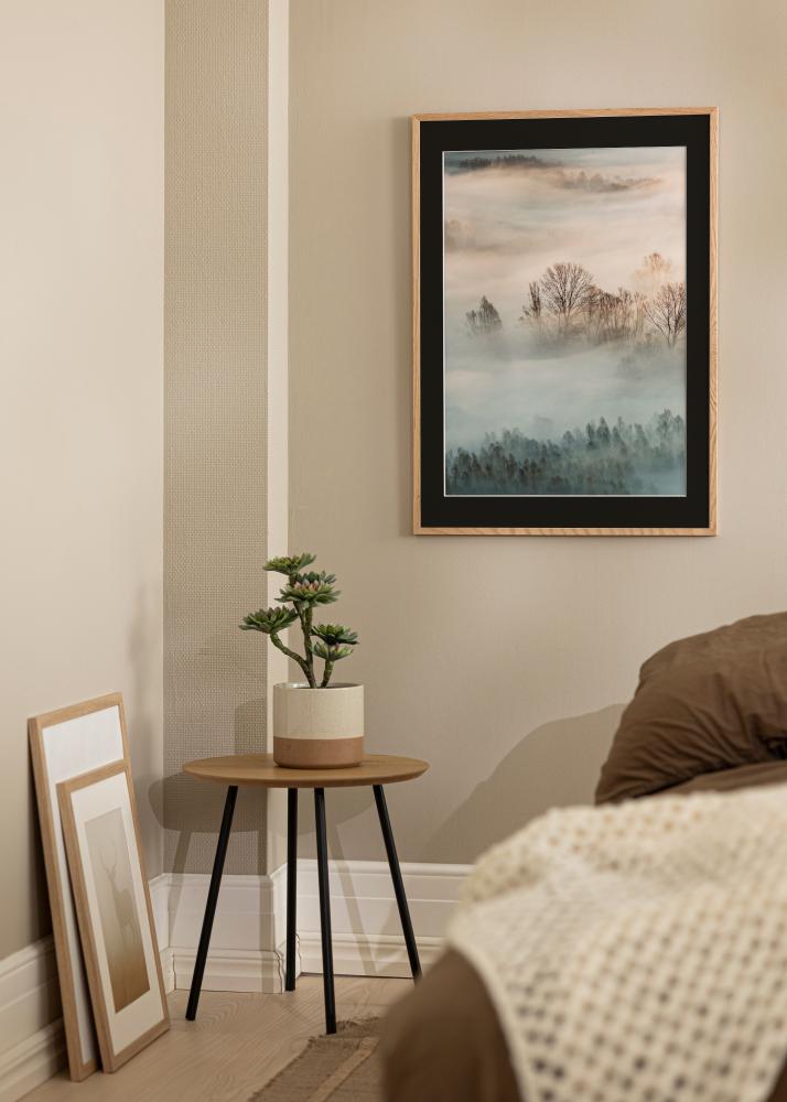 Cadre Oslo Chêne 30x40 cm - Passe-partout Noir 18x27 cm