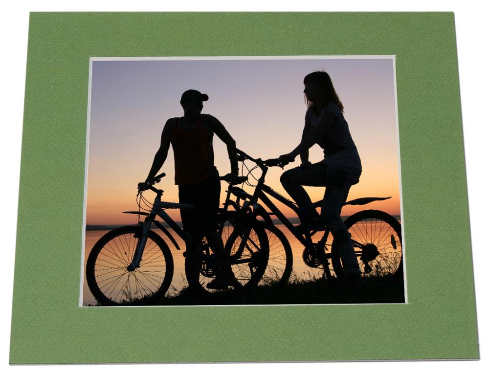 Passe-partout Vert (noyau blanc) - Sur mesure