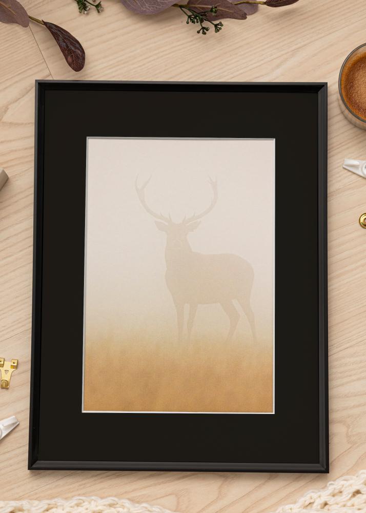 Cadre Desire Noir 40x50 cm - Passe-partout Noir 27x35 cm