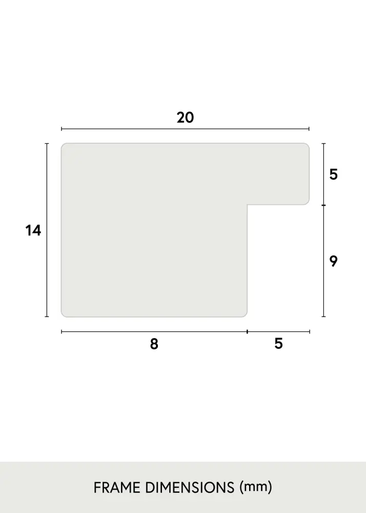 Cadre BGA Classic Verre Acrylique Blanc 21x29,7 cm (A4)