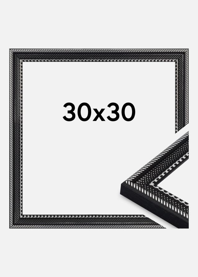 Cadre Trellis Verre Acrylique Noir 30x30 cm