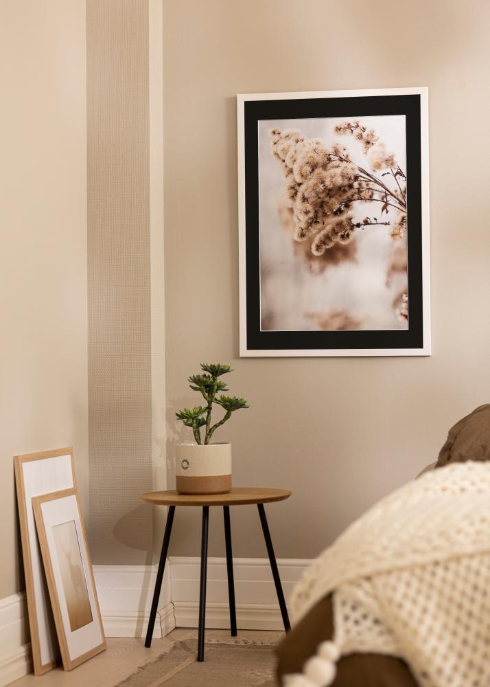 Cadre Stilren Blanc 18x24 cm - Passe-partout Noir 13x18 cm